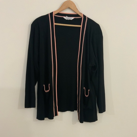Women’s Black Open Cardigan With Pockets - Picture 5 of 5